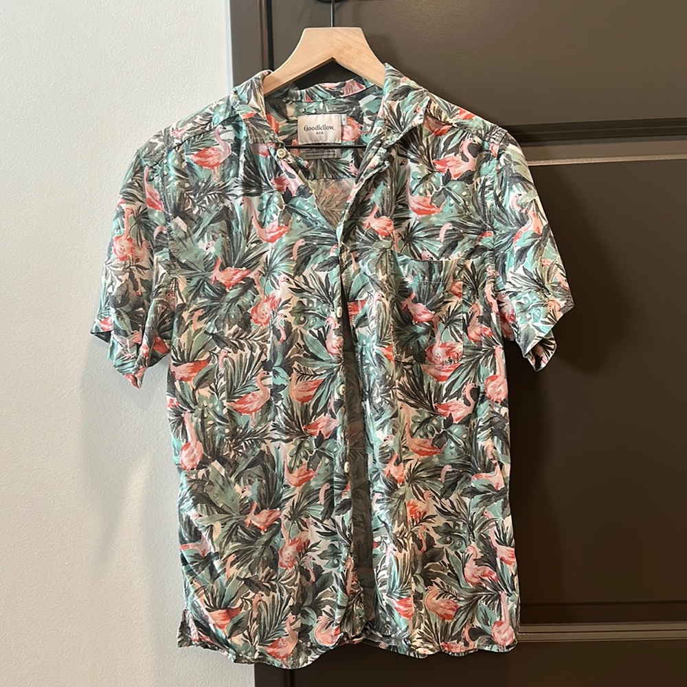Flamingo summer button up